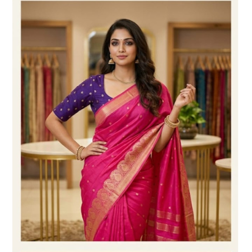 Raw Chiniya SilK Saree- RANI