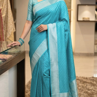 Weaving Fancy Banarasi - SKY BLUE