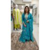 Bandhni Chinnon Gharara Style With Handwork - BLUE