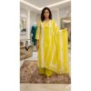 Cotton Suit with Botton and Dupatta - YELLOW