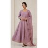 Silk Suit With handwork - LILAC
