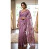 Cotton Meena Jaal Saree - LAVENDER